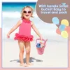 6PCS Childrens Cartoon Summer Beach Zabawy pogłębiające plastikową wiadro wodne butelka Butelka Dziecięce na plażę woda zabawa zabawki 240419