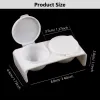 Liquids 2Pcs White Acrylic Liquid Dappen Dish, Twin Cup Nail Art Pigment Holder for Monomer Nail Brushes Washing Manicure Tool