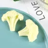 Dekorativa blommor blomkålmodell pvc broccoli skiva prop simulering liv gilla falsk konstgjord plast