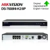 Cables Vikylin 8ch 4k Nvr 8 Channel Network Video Recorder Ds7608nik28p 8port Poe 2sata Hdd Plug & Play H.265 Original Upgradeable