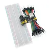 3.3V/5V MB102 Breadboard power module+MB-102 830 points Solderless Prototype Bread board kit +65 Flexible jumper wires