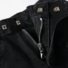 Мужские джинсы Street Fashion Мужчины высококачественная черная цветная эластичная листка байкер Homme Designer Hip Hop Bind