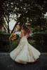 Sukienki codzienne ładny beżowy puszysty tiul tiulowy dla ślubnej delikatnej kryształowej szarf