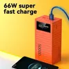 Cell Phone Power Banks 100000mAh mobile power pack container coating style power bank 6-port 66W portable mobile phone super fast charging J240428