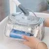 Storage Bags PVC Transparent Cosmetic Waterproof Travel Makeup Pouch Zipper Toiletry Organizer Washing Beauty Box Drop