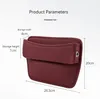 Nappa Leather Multifunction Seat Gap Storage Bag For Car Seat Gap Filler With Holder Car Interior Crevice Organizers Box