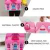 Mini Toys Kids Princess House opbergdoos Plastic schimmel Simulatie Lichtkit Diy Child Dollhouses 240423