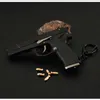 Gun Toys 1 3 Semi Alloy QSZ92 Pistol Model Shell Throwing Detachable Toy Gun Metal Ornament Keychain Pendant Fake Gun for Boys Adult Gift T240428