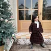 Conjuntos de roupas Girls Coat Dress Dress Kids Suits 2pcs/Conjunto 2024 Plaid Spring Autumn Cotton Teenagers Uniformes Escola Crianças