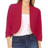 Ternos femininos femininos Blazer Cardigan Cardigan Aberto Cardigan Aberto Jaqueta de Spring out Spring Fall de três quartos de manga OL VIRRAGEM