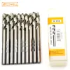 Bits 30% de rabais 6.35 * 103 mm ou 6,35 * 72 mm 10pcs Bit de forage pilote à tige moulue pour la scie à trou 10pcs / boîte HSS Centre Twist Drill Bits