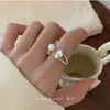 Frauen Band Tiifeany Ring Schmuck 2024 mittelalterlicher Luxusindex Finger einzigartiger Zirkon offen Schwanz süß und elegant