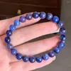 Strand ein super schönes interstellares blaues rundes Perlenarmband mit lebendiger und reichhaltiger Edelsteinfarbe