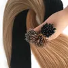 200S Remy Micro Beads Human Hair Extensionsヨーロッパ2色ペルーバージンヘアブラックブロンドピアノ4/613＃ナノリングヘア200G