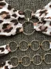 Set metalen ringen luipaard Braziliaanse bikini dames zwemkleding vrouwelijk zwempak twope -oce bikini set string bather badpak zwem v1441