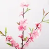 Dekorativa blommor 1 PC Artificial Peach Blossom grenar Spring Plum Cherry Silk Flower For Home Wedding Party Decoration Supplies