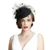 Beretti femminile Fedora Elegant Hat Women England Fashion Hats Cappello di lana con velo B-1186