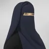 민족 의류 시프 니 브 니브 아이드 가벼운 통기성 안면 덮개 베일 키마 라마단 도매 무슬림 여성을위한 긴 히잡이 둥글다