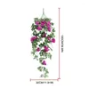 Dekorativa blommor Rose Vine Hanging With Green Leaef Silk Flower Wall Garland Vines For Home Garden Room Wedding Decor