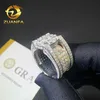 Groothandelsprijs Shining Fashion Iced Out Hip Hop Jewelry VVS Moissanite Diamond 925 Sterling Silver Hip Hop Ring Men