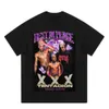 ラップシンガーxxx触手印刷洗浄されたTシャツメンズハーフスリーブトップTシャツ