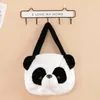 Shoulder Bags Women Bag Black White Cute Cartoon Panda Crossbody Plush Tote Soft And Comfortable Fluffy Toy Shopping