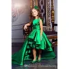 High Vintage Low Green Emerald Girls Pageant Robes 2019 Ruffles A Line Kids Birthday Party Wear Child Child Communion Robes BA4830