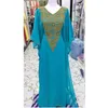 V-collier Kaftan Marocain Dubai Caftan Abaya Fancy Long Crystal perle Robe 240418