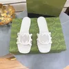 Designer Sandaler Kvinnor Lås G Slides gummi tofflor damer platt strand gelé manus orange sommar höst mulor utomhus vattentät lyx