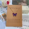 Collane a ciondolo Fashion Bohemian Gold Butterfly Necklace Ladies Clavicle Chain Jewelry Gift Accessorio in BK Dropse Deliverys Pendants Dhlmi