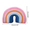 1 PC Kids Rainbow U Shape Pillow Neck Cushion Support Support Sleeping Plush Toy Children Room Decoração 240426