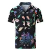 Мужские спортивные костюмы Мужские летние пляжные рубашки на Гавайях модные повседневные пуговица гавайская цветочный принт с короткими рукава