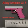 Gun Toys New 1 3 17 Pistol Toy Gun Miniature Model Keychain Full Metal Shell Throwing Alloy Boys Favorite Birthday Gift T240428