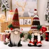 Weihnachtsdekorationen Gnomes Plüschdekoration liebenswerte Weihnachtsfeier -Ornamente Festival Feindlicher Puppe für Büro -Wohnkulturspielzeug