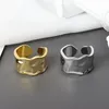 Cluster anneaux nbnb argent gold couleur tendance vague irrégulière anneau réglable pour les femmes hommes mode fille ouverte quotidien
