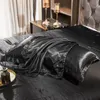 2 Piece Ice Silk Satin Pillowcase Luxury Solid Color 48X74CM Cool Breathable Comfort Summer Pillow Cover Bedroom Home Bedding 240415