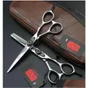 Hårsax Ny ankomst Professionell barberare Cutting Kasho GF-60 5,5 tum/6,0 tum 6cr Sier/Black/Rose Golden Drop Delivery Products Oteem