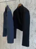 女性のスーツランレム女性のためのショートブレザーコート長袖首輪オフィスレディシック服2024夏秋2DA5701