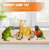その他の鳥の供給パロット自転車トレーニングおもちゃ鳥教育スイングバイクおもちゃクリエイティブプレイシングスプラスチック製の小道具
