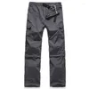 Pantalon pour hommes printemps et été vêtements extérieurs séchage rapides avec deux morceaux de protection solaire détachables