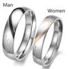 Обручальные кольца мода простая половина персиковой формы сердца титановый сталь стальная пара кольцо свадебное обручальное кольцо обетовать кольцо ювелирные ювелирные изделия праздничные подарок