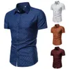 Chic Summer Shirt Slim Fit Men Top Washandwear Color de contraste Soft 240419