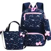 Sacs d'école 3pcs / set Dot Imprimer des enfants imperméables pour les adolescents filles arc kid