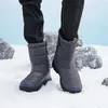 Stiefel 2024 Winter im Freien warme Schuhe für Mann Seite Zip-Männer-Knöchel-Snow-Casual Anti-Slip Plus Size