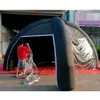 Tenda a cupola di ragno gonfiabile all'aperto all'ingrosso tenda evento nero giocattolo gazobe con 2 pareti trasparenti dimensioni e colore personalizzati