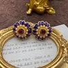 Medieval vintage women earring Medieval Palace Retro Flower Earrings Female Pearl Daisy Ear studs jewelry