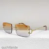 Top -Level Original Cartere Designer Sonnenbrille 22 Arten von personalisierten randlosen getönten Sonnenbrillen Chaoins Netz