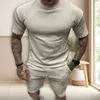 T-shirts de survêtement masculin Set Shorts Summer Sportswear O-coude à crampons à crampons