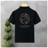 Maglietta da uomo di alta qualità 2024 Summer New Designer T-Shirt Trendy Polo T-shirt versatile Bavaglio versatile Magliette da uomo a maniche corte a maniche corta Maglietta di fascia alta 35