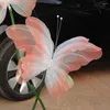 Fleurs décoratives 50 cm simulation géante Gauze Butterfly Road Leading Wedding Shopping Mall Decoration Stage Flore Wreath Artificiel